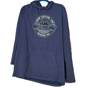 Camp Crystal Lake Summer 1980 Hoodie Grey Navy Size 2XL Fri The 13th Horror